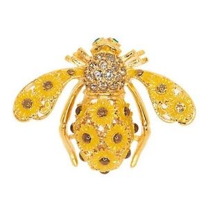Joan Rivers Classics Collection Sunflower Bee Pin NIB
